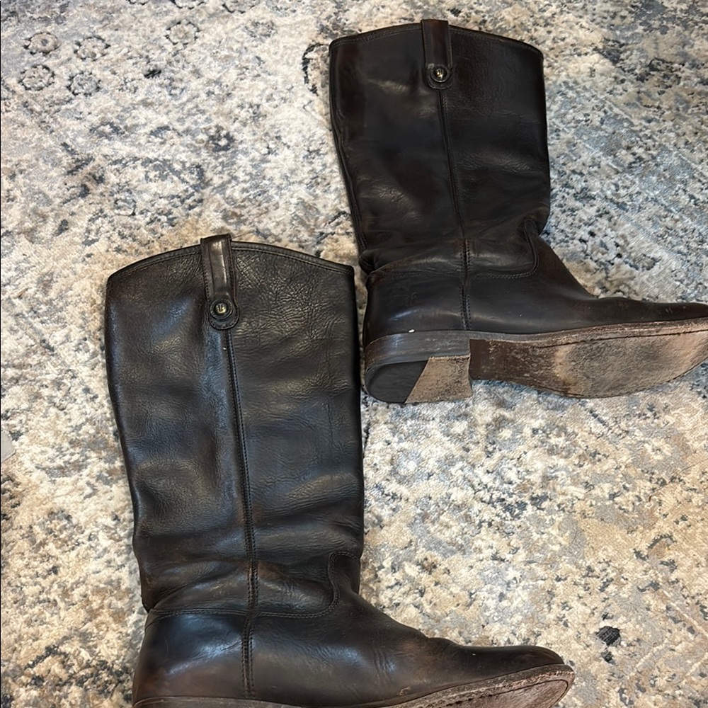 Frye Brown Leather Winter Boots